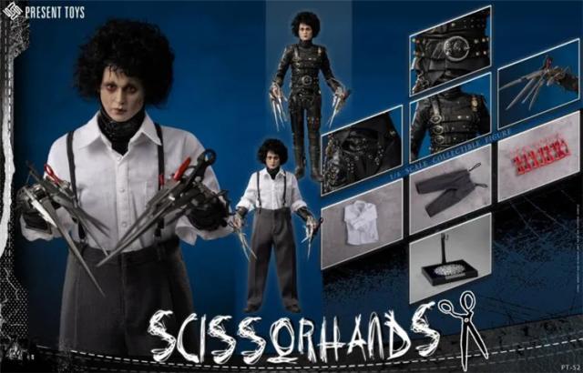 Personagens Clássicos: Action Figure 1:6 de Edward Mãos de Tesoura com Johnny Depp - Pré-Venda