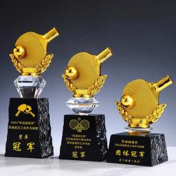 Troféu personalizado do tênis de mesa para homens e mulheres, lembrança medalha de ouro, singles e campeões duplos campeonato, equipe - Image 2