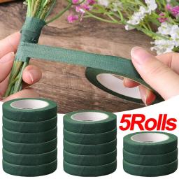 Fita autoadesiva para haste floral, buquê de fita de papel verde, fitas de embrulho de flores artificiais, florista diy, decoração de festa em casa, suprimentos - Image 1