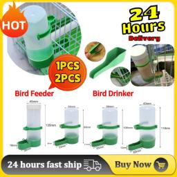 Pássaro do animal de estimação bebedor alimentador colher de alimentos suprimentos pássaro papagaio periquito copos de água automática para animais de estimação papagaio gaiola - Image 1