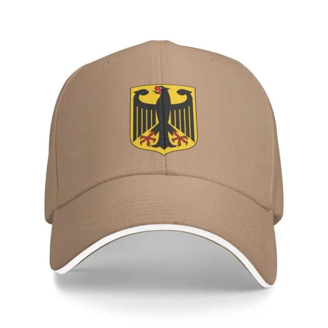 Boné de Beisebol Ajustável com Brasão da Alemanha para Homens e Mulheres - Estilo Esportivo e Personalizável para a Primavera