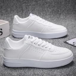 Venda quente superfície de rede masculina moda tênis respirável moda casual sapatos de placa força aérea pequenos sapatos brancos sapatos masculinos - Image 5
