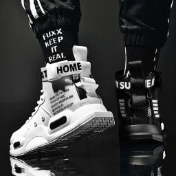 High Top Sneakers para homens, tênis, tendência de basquete, maré de elevação, tênis, frete grátis - Image 5