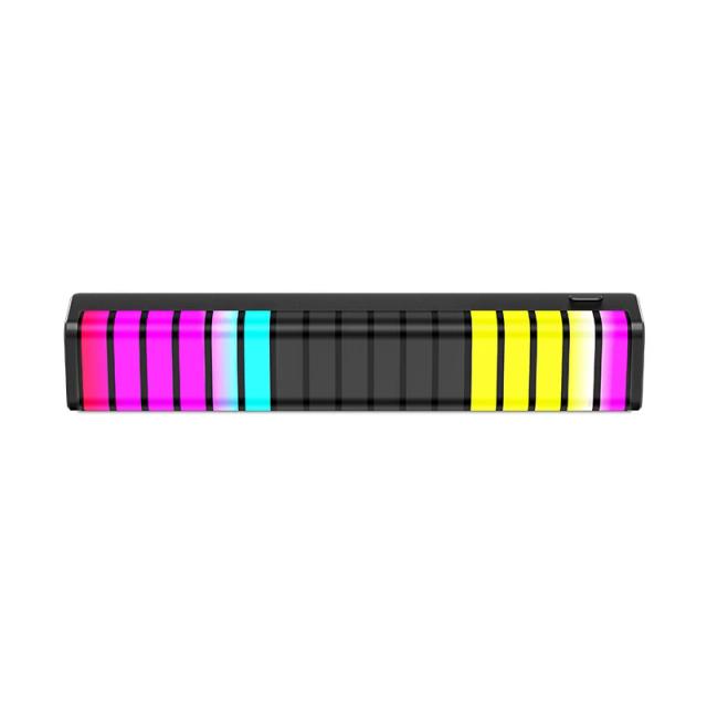 Música Visível com Luzes RGB 17 LED: Captador de Som e Atmosfera em Tela 3D para Carros