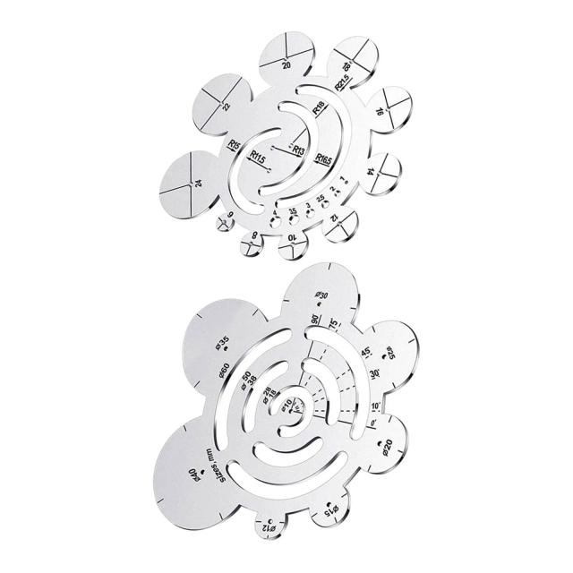 Círculo Estêncil para Artesanato: Réguas para Desenho e Template de Corte em Metal para DIY