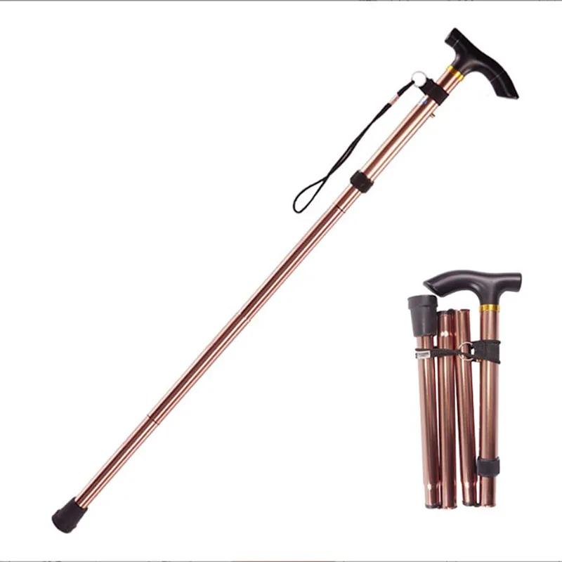 Ultraleve Caminhadas Trekking Poles, Bengala, 4 Seção, Bastões ajustáveis, Liga de alumínio, Bengala dobrável - Image 1