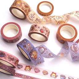 Fita decorativa colorida para crianças, adesivos dos desenhos animados DIY, álbum criativo, diário, material adesivo, tmz, 10 unidades - Image 4