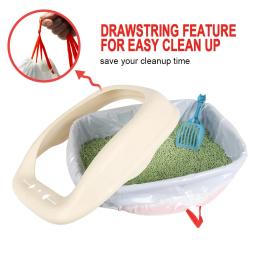 Cat Litter Bag Liner Sand Bags, Higiene Elástica, Kitten Pet Supplies, Sacos de Lixo Práticos, M, L, 10Pcs - Image 3