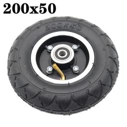 8 Polegada 200x50 pneu interno e externo liga de alumínio 10mm hub com rolamento 6200 para scooter elétrica roda pneumática - Image 3