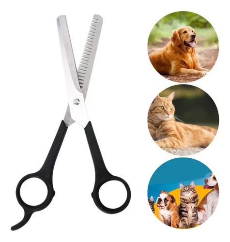 Tesoura Semi Dentada de 15cm para Tosa de Gatos e Cachorros