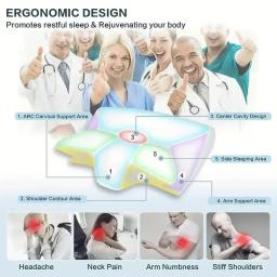 Almofada De Pescoço De Memória De Sono De Borboleta, espuma De Memória De Rebote Lento, Ortopédica Cervical, Almofada De Cama De Massagem - Image 2