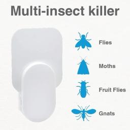 Armadilha elétrica para insetos com placas adesivas, zappers multifuncionais para insetos com almofada adesiva para porão da sala de estar - Image 3