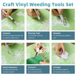 Ferramentas de capina de vinil para vinil, acessórios diy, kit de ferramentas de artesanato de precisão para máquina de corte, silhueta, tesoura oracal - Image 2