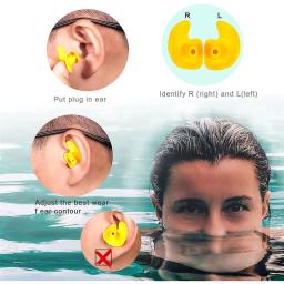 Natação Nose Clip Ear Plug Set W/ Box Ambiental Suave Silicone NoseClip & EarPlugs para Crianças Adultos Iniciantes Natação Mergulho - Image 6