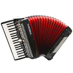 Acordeão diatônico iniciante, instrumento musical popular fole de pele de carneiro 37 teclas 80 graves - Image 1
