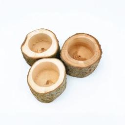 Tigela de madeira para pequenos animais, hamster pet, urso dourado, esquilo, tigelas de comida - Image 5
