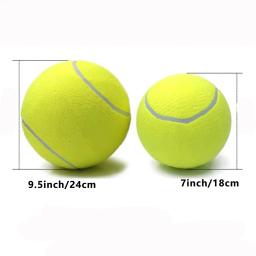 Gigante Inflável Pet Bola De Tênis com Bomba De Ar, Cão Grande Bola De Treinamento, Brinquedos Interativos Do Cão, 24cm, 7/9.5 Polegada - Image 3
