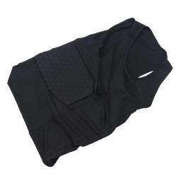 Protetor de costela masculino colete acolchoado, camisa de compressão, colete de treinamento com 3 almofadas para futebol, futebol, basquete, hóquei, proteção - Image 3