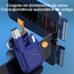 SX960 Microfone sem fio com caixa de carregamento, Mini Lavalier, microfone portátil, áudio, vídeo, cancelamento de ruído, gravação ao ar livre - Image 2