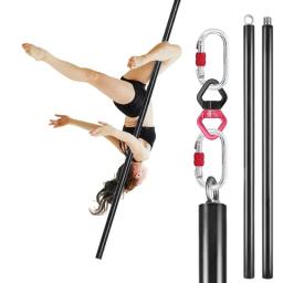 2m de ioga aérea poste voador suspensão portátil tubo de fitness suspenso rotativo silicone aço dança poste equipamento de ginásio doméstico - Image 1