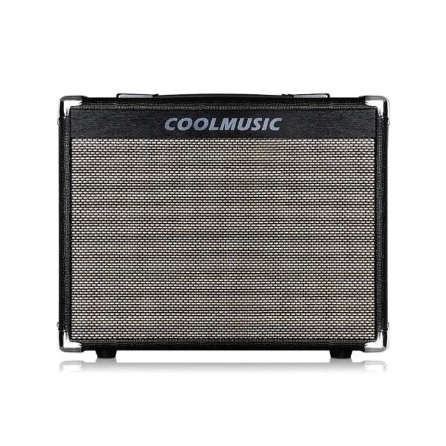 Amplificador de Guitarra Eletrônica COOLMUSIC-UNO de 50 Watts com Alto-Falante Portátil e Reverb Integrado - Compacto e Novo 2023