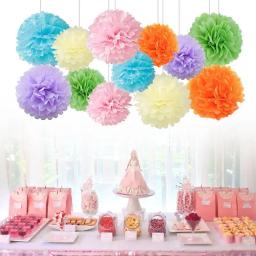 4/6/8/10/12/14inchPapel Pompoms Pom Poms Bolas Festa de Casamento Decoração de Aniversário Decoração de Papel Baby Shower - Image 3