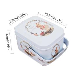 Pequeno Vintage Mala De Armazenamento De Lata, Caixa De Doces De Metal, Caixa De Presente De Cookie, Organizador De Diversos, Latas, 1Pc - Image 6