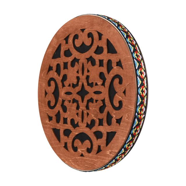 Tambor Oceânico Portátil de Percussão Étnica - Música Onomatopeica para Terapia Sonora e Relaxamento com Som de Água em Madeira de Bétula