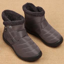 Botas curtas grossas de veludo para homens e mulheres, sapatos de algodão quente, botas de neve casuais versáteis, novo, 2024 - Image 2