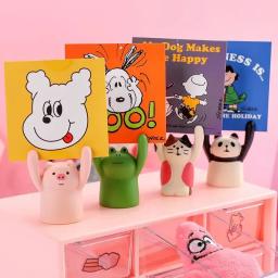 Shar- porta-cartões com clipe, porco frog, animal, ka, para foto, nome, de mesa, lembranças de casamento, colocar - Image 1