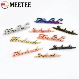 Retângulo Bag Tag Etiqueta, Artesanato Artesanal Decoração, Fivela de metal Etiquetas para Bolsa, Hardware DIY, Acessórios de costura, 10x35mm, 10Pcs - Image 2