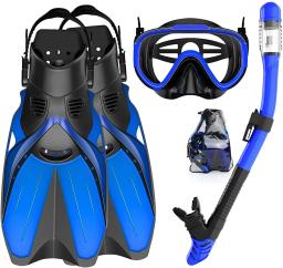 Óculos de snorkel para adultos, equipamento de mergulho, equipamento de natação, máscara, parte superior seca, mergulho, nadadeiras com bolsa de engrenagem, novos - Image 2