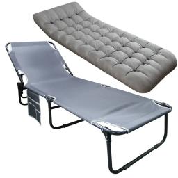 Camping cama dobrável ao ar livre com berço de colchão, Pernas de aço inoxidável portáteis resistentes resistentes, Berço para dormir, 400 Lbs - Image 3