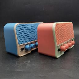 Mini amplificadores de guitarra 5w, compatível com bluetooth, volume ajustável, bateria embutida, recarregável, azul/rosa, joyo JA-02 II - Image 2
