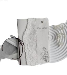 Cartão de voto artesanal do casamento, estilo francês, prémio exterior votos livros, decorações do casamento, 13,5x19cm, 2pcs por conjunto - Image 4
