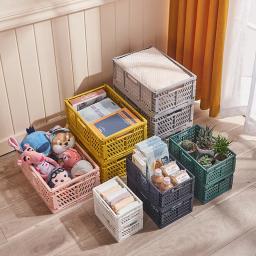 Cestas de armazenamento dobrável para diversos, Organizador de artigos diversos, dobrável Case, Papelaria Desktop, Snacks e Comestics armazenamento, dobrável Container Box - Image 1