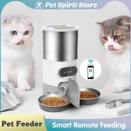 Alimentador automático para animais de estimação, Dog Food Dispenser, adequado para cães e gatos de pequeno e médio porte, Pet Supplies, alimentação remota inteligente - Image 1