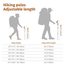 Naturehike bastao de caminhada bastão retrátil bastao retratil bastao trekking bastão de caminhada ultralight bastao de caminhada fibra de carbono bastão caminhada bengalas hiking escalada 2pcs trekking stick - Image 5