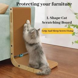 Placa de arranhão de madeira para gato, Resistente ao desgaste, Resistente a arranhões, Móveis para gatos, Treinamento, Brinquedos de garra de moagem - Image 2
