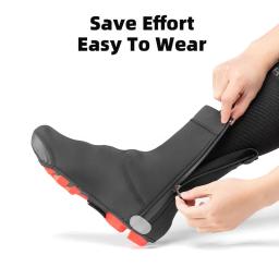 ROCKBROS-Velo Térmico Ciclismo Overshoes, Capa Sapato Quente, Botas de Estrada, MTB Sapatos Protetor, Windproof, Inverno - Image 4