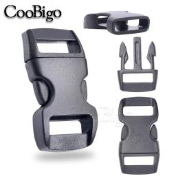 10 pçs mini fivela de liberação lateral rápida curvada para diy paracord pulseira pet colar acessórios costura plástico preto webbing 10mm - Image 1