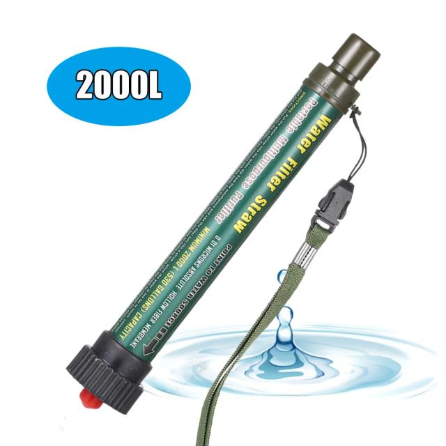 Filtro de Água Portátil para Acampamento e Caminhadas: Purificador Pessoal e Sistema de Filtragem para Situações de Emergência
