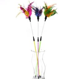 Brinquedos interativos para gatos, varinha de penas, suprimentos duráveis, brinquedos de gatinho, cabelo de galinha, gato popular, pequeno e grande, gato fofo - Image 5
