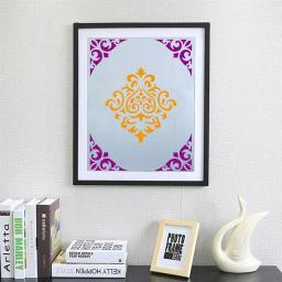 Estênceis reutilizáveis premium 8 pçs definir oco para fora mandala pintura estêncil piso parede telha de madeira estêncil spray - Image 6