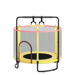 Trampolim interior e exterior com rede protetora para crianças, cama bouncy, barra horizontal, puxar anel, casa - Image 4