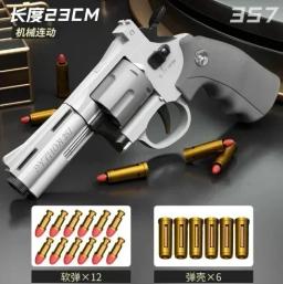 Pistola de liga longa para crianças bala macia, brinquedo de simulação, pode disparar pistola, estoura e aniversário, presente ao ar livre para menino, Zp5, Magnum - Image 6