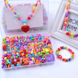 DIY Handmade Frisado Brinquedo com Acessório Conjunto para Crianças, Criativo 24 Grade, Fazer Jóias, Brinquedos Educativos, Presente para Menina - Image 3