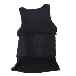 Protetor de costela masculina colete acolchoado, camisa de compressão, colete de treinamento com 3 almofadas, equipamento de proteção para futebol, futebol, basquete, hóquei - Image 4
