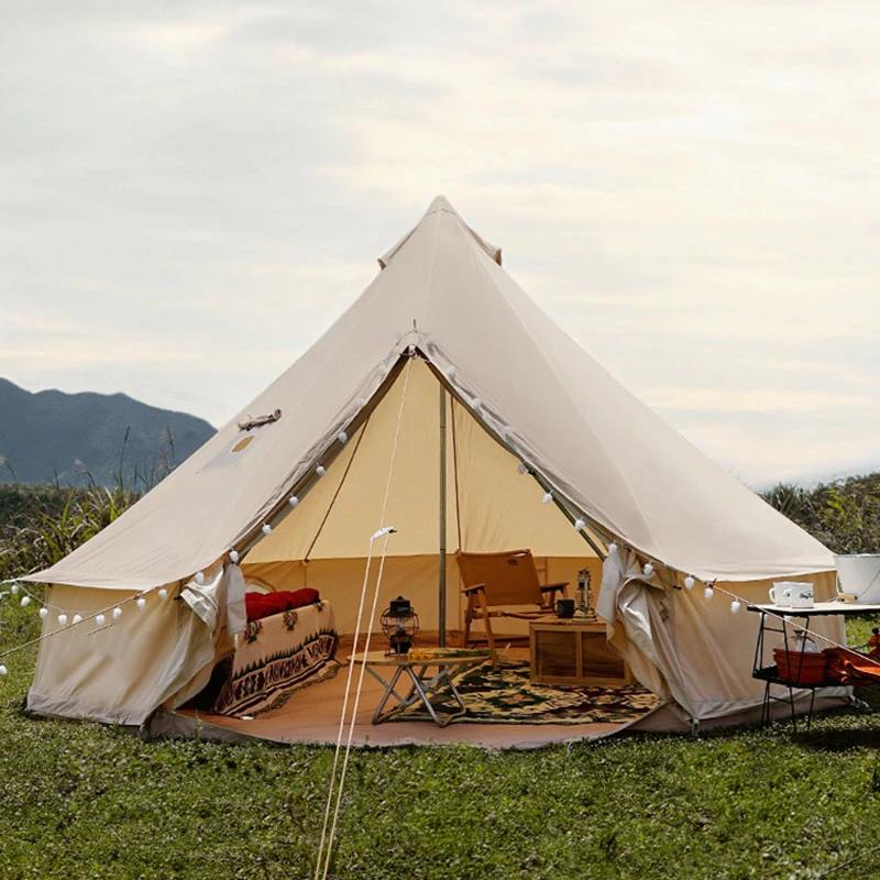 Barracas de lona ao ar livre de quatro estações com fogão a lenha barraca de acampamento cúpula para barracas de yurt de glamping de luxo - Image 1