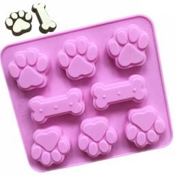 Moldes de silicone para cão e cachorro, bandejas reutilizáveis de doces gelo, biscoitos de chocolate, assadeira, forno, microondas, lava-louças, seguro - Image 3